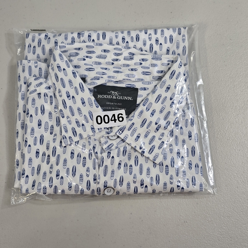 RODD & GUNN Men's Sport Fit Button Up Short Sleeve shirt Size XL